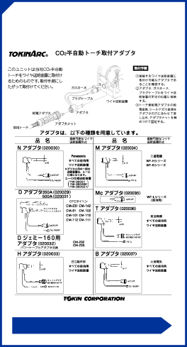 半自動トーチ 取扱説明書│溶接トーチ、チップ、ロボットトーチ 